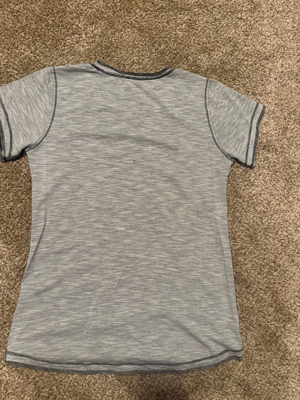 Affliction Heather Gray Graphic Crew Neck Tee with Crest Print - Picture 4 of 4